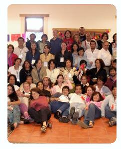 Stephen with a large group at a seminar